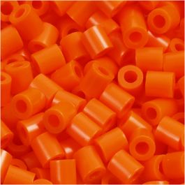 Bügelperlen, Größe 5x5 mm, Lochgröße 2,5 mm, medium, Orange (32233), 6000 Stk/ 1 Pck [HOB-751131]