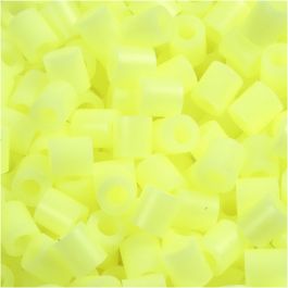 Bügelperlen, Größe 5x5 mm, Lochgröße 2,5 mm, medium, Pastellgelb (32244), 6000 Stk/ 1 Pck [HOB-751161]