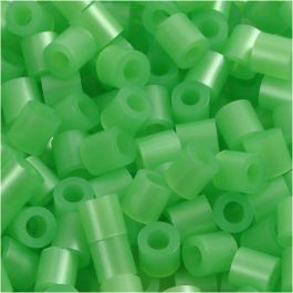 Bügelperlen, Größe 5x5 mm, Lochgröße 2,5 mm, medium, Perlmuttgrün (32240), 6000 Stk/ 1 Pck [HOB-751221]