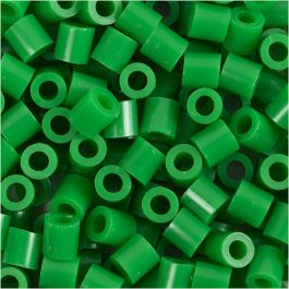 Bügelperlen, Größe 5x5 mm, Lochgröße 2,5 mm, medium, Grün (32230), 6000 Stk/ 1 Pck [HOB-751381]
