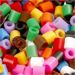 Bügelperlen, Größe 5x5 mm, Lochgröße 2,5 mm, medium, Standard-Farben, 1100 sort./ 1 Pck [HOB-75223]