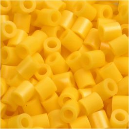 Fotoperlen, Größe 5x5 mm, Lochgröße 2,5 mm, medium, Gelb (14), 6000 Stk/ 1 Pck [HOB-75514]