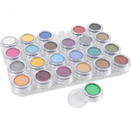 Grimas Gesichtsschminke auf Farbpalette, Sortierte Farben, 24x2.50 ml/ 1 Stk [HOB-77004]