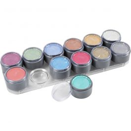 Grimas Gesichtsschminke auf Farbpalette, Perlmuttfarben, 12x15ml/ 1 Stk [HOB-77061]