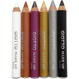 Schminkstifte, Sortiment, L 9 cm, Zusätzliche Farben, 6 Stk/ 1 Pck [HOB-77202]