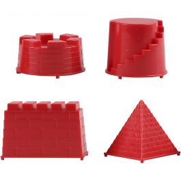 Sandförmchen, Burgen, Größe 5,5-8,5 cm, 4 Stk/ 1 Pck [HOB-78274]