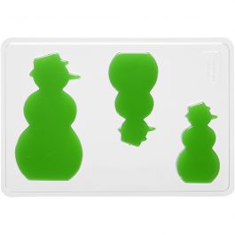 Giessform, Schneemann, H 6+8+10 cm, T 9 mm, Größe 14,9x22 cm, 1 Stk [HOB-78635]