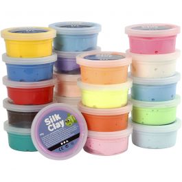 Silk Clay®, Sortierte Farben, 20x40 g/ 1 Pck [HOB-79147]
