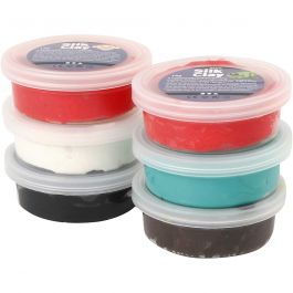 Silk Clay®, Weihnachtsfarben, 6x14 g/ 1 Pck [HOB-79150]