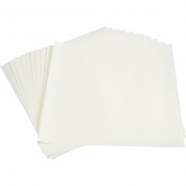 Leichtes, helles Papier, Blatt 30x30 cm, 80 g, Weiß, 12 Bl./ 1 Pck [HOB-536151]