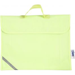 Schultasche, T 9 cm, Größe 36x29 cm, Fluoreszierend Gelb, 1 Stk [HOB-951781]