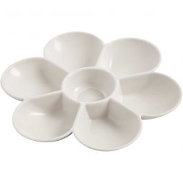 Blumen-Farbpalette, D 17,5 cm, Weiß, 1 Stk [HOB-95226]