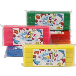 Weiche Knetmasse, Sortierte Farben, 6x500 g/ 1 Pck [HOB-680495]