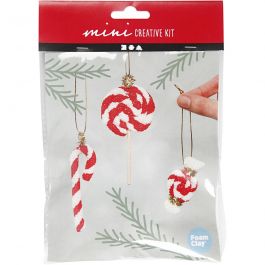 Mini Kreativ Set, Zuckerstange - Weihnachtsdeko zum Anhängen, 1 Pck [HOB-977354]