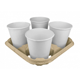 Trageschale für 4 cups Recycelter Karton (220 Stück) [TK-9987575]