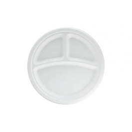 Teller Zuckerrohr Ø26cm 3-Fächer (500 Stück) [TK-9988105]