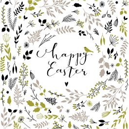 Papierservietten, Frohe Ostern, Größe 33x33 cm, 20 Stck./ 1 Pck. [HOB23492]