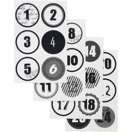 Sticker Kalenderzahlen, D: 4 cm, 9x14 cm, 4 Bl. sort./ 1 Pck. [HOB28525]