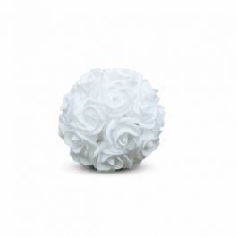 Weiße Rosendeko Ø10cm Schaumstoff (1 Stück) [IFS-31210]