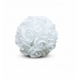 Weiße Rosendeko Ø15cm Schaumstoff (1 Stück) [IFS-31212]
