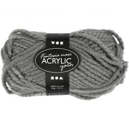Fantasia Polyacryl Garn, Grau, L: 35 m, Größe maxi , 50 g/ 1 Knäuel [HOB421868]