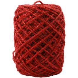 Natur-Hanfkordel, Rot, Stärke: 1-2 mm, 150 m/ 1 Rolle [HOB503238]