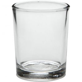 Teelichtglas, H: 6,5 cm, D: 4,5 cm, 120 ml, 12 Stck./ 1 Box [HOB55820]