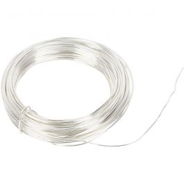 Metalldraht, Versilbert, Stärke: 1 mm, 4 m/ 1 Rolle [HOB61010]