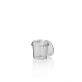 Einwegbehälter Verschließbar Ø6.9x6.7cm Rund PP Transparent (1110 Stück) [RD-440053B]
