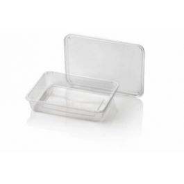 Mikrowellengeeignete Behälter 18.3x13.5x3.5cm Transparent (500 Stück) [RD-448333]