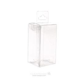 Klarsichtschachteln 4.3x4.3x8.6cm Transparent mit Aufhängeloch (25 Stück) [CHFB323]