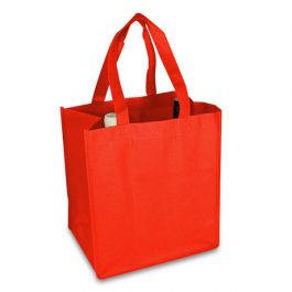 Weintragetaschen 27+19x30cm Rot (50 Stück) [FP-DNW062]