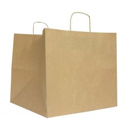 Pizza-Tragetaschen 33+33x33cm Braun (100 Stück) [FP-DPT108]