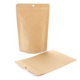Öko Standbodenbeutel Kraft/Bioplastik 312 Gramm | 14.9x8.9x23.2cm (100 Stück) [ZBGEK7]