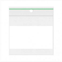 Druckverschlussbeutel Transparent 10x15cm mit Schriftfeld & Aufhängeloch  (1.000 Stück) [2PEC1015S]