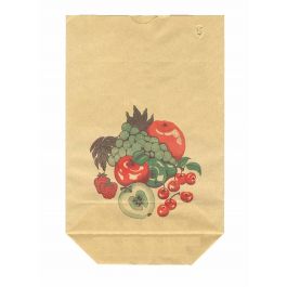 Kreuzbodenbeutel Obst Kraft 22.5x37cm | Inhalt 2.5kg- 1-Lagig 70g/m² (100 Stück) [PAKB2237]