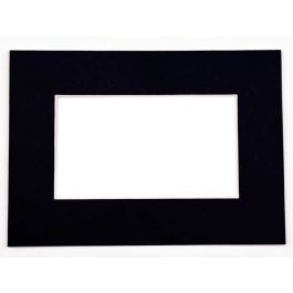 Fertig-Passepartouts 19.4x24.5cm Fenster - Schwarz - 27.9x35.6cm Außenrahmen (10 Stück) [MS20045]