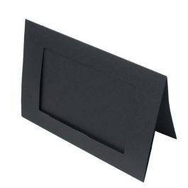 Glückwunschkarten Schwarz mit 10x15cm Fenster - Außengröße für 10.8x15.8cm Druck (25 Stück) [PJ02113]
