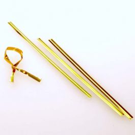 Verschluss-Streifen 15.2x0.4cm Gold metallisch Kunststoff (1,000 Stück) [TT6MG]
