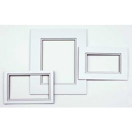 Fertig-Passepartouts mit 19x29cm Fenster - Weiß/Schwarz doppelte Dicke - 40.6x50.8cm Außenrahmen (10 Stück) [MD20198]