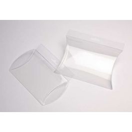 Kissenschachteln Transparent 12.5x4x17.5cm mit Aufhängeloch (25 Stück) [PBSH78]
