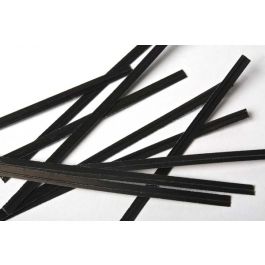 Verschluss-Streifen 15.2x0.4cm Papier Schwarz (1,000 Stück) [TT6BK]