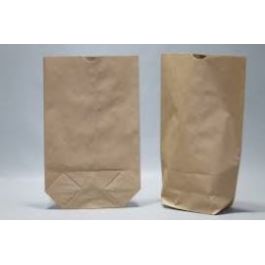 Kreuzbodenbeutel Kraft 14x22cm | Inhalt 0.5kg - 1-Lagig Braun 70g/m² (100 Stück) [PAK1412]