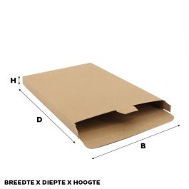 Versandkartons 16x25x2.9cm Braun (100 Stück) [FP-VPD007]