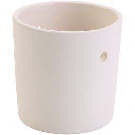 Keramiktopf zum Aufhängen, H 7 cm, D 7 cm, Dicke 5 mm, 12 Stk/ 1 Pck [HOB-744328]