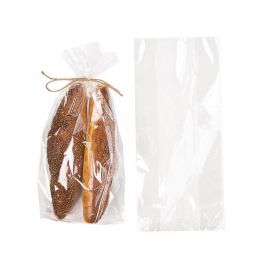 Öko-Beutel 15.2x8.3x34.3cm mit Seitenfalten Lebensmittelecht (100 Stück) [BGB7]