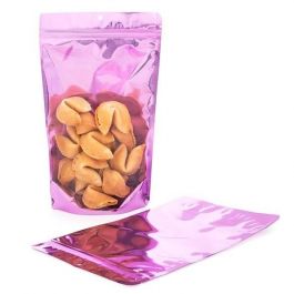 Standbodenbeutel Transparent/Pink 17.1x8.9x28.6cm | 340 Gramm (100 Stück) [ZBGB4PK]