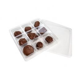Candy-Klarsichtschachteln 9 Fächer 15.1x2.5x15.1cm (25 Stück) [CTBS33]