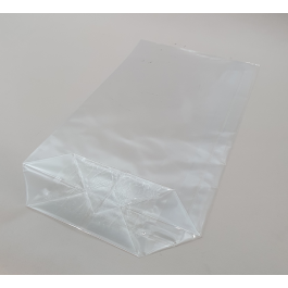 Kreuzbodenbeutel 14,5x5,2x23,5cm Transparent (100 Stück) [CBB1423]