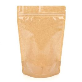 Standbodenbeutel Kraft 14.9x8.9x23.2cm 310 Gramm (100 Stück) [ZBGKC7]